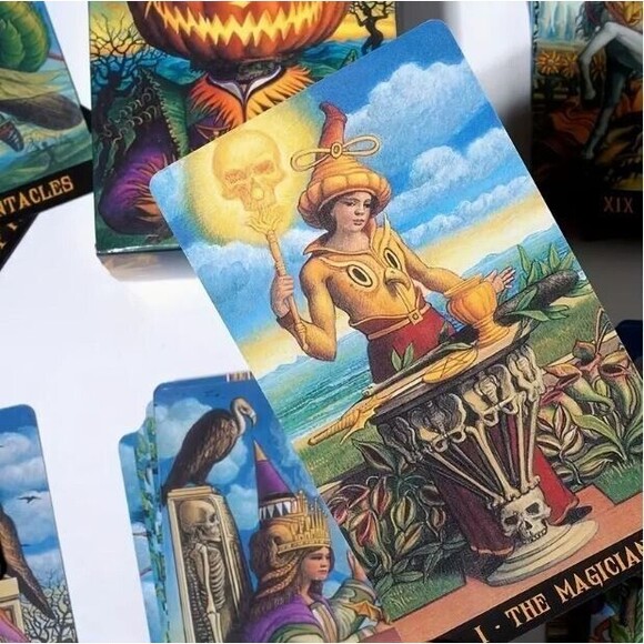 Jack O' Lantern Tarot Deck Halloween Pumpkin Cards Standard Edition Guidebook - Picture 3 of 8